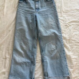 Zara Light Wash Wide-Leg Jeans